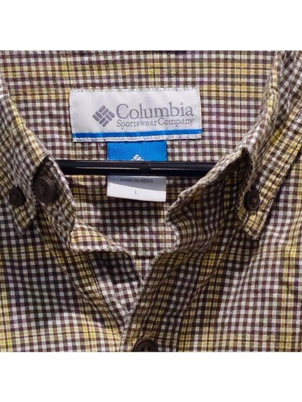 Columbia Men's Plaid Long Sleeve Shirt | Size L | Rugged Comfort Meets Everyday - Picture 3 of 13